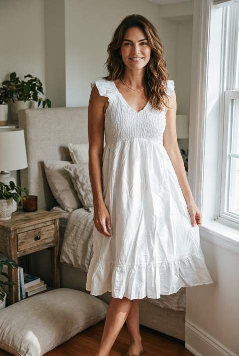Vestido branco de verão
