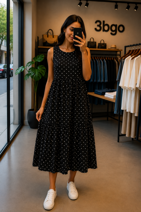 Vestido preto de verão