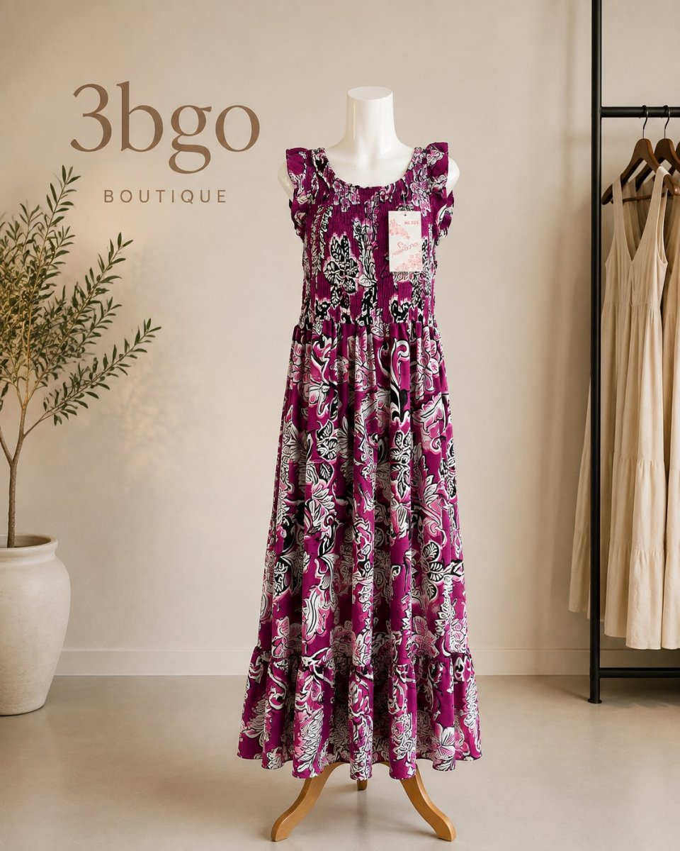 Vestido longo rosa de Verão